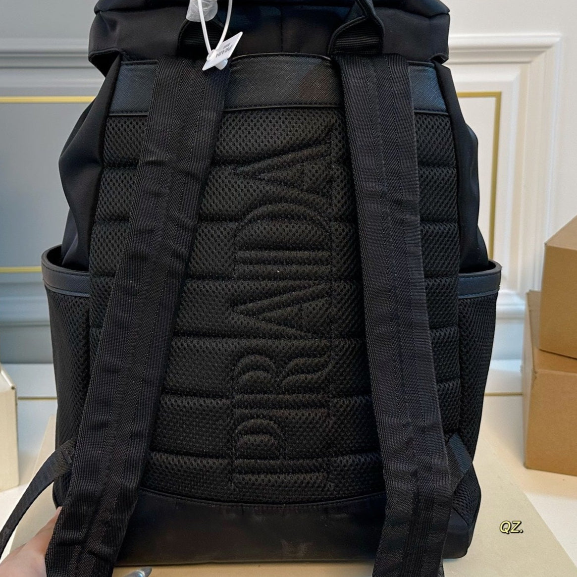 BUCKLE BACKPACK 45 IN BLACK RE-NYLON FABRIC