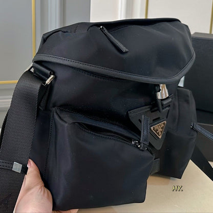 BELT SHOULDER BAG 30 IN BLACK RE-NYLON