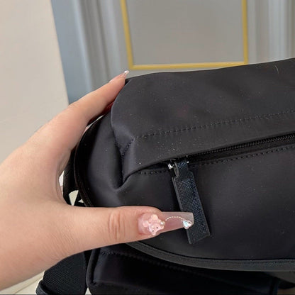 BELT SHOULDER BAG 30 IN BLACK RE-NYLON