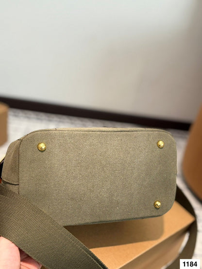 CANAPA TOTE BAG 26 IN OLIVE GREEN DENIM