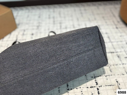 CANAPA LARGE TOTE BAG 38 IN DARK GREY RE-NYLON