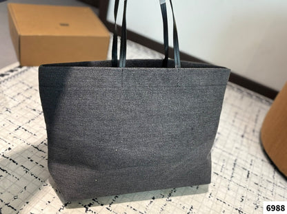 CANAPA LARGE TOTE BAG 38 IN DARK GREY RE-NYLON