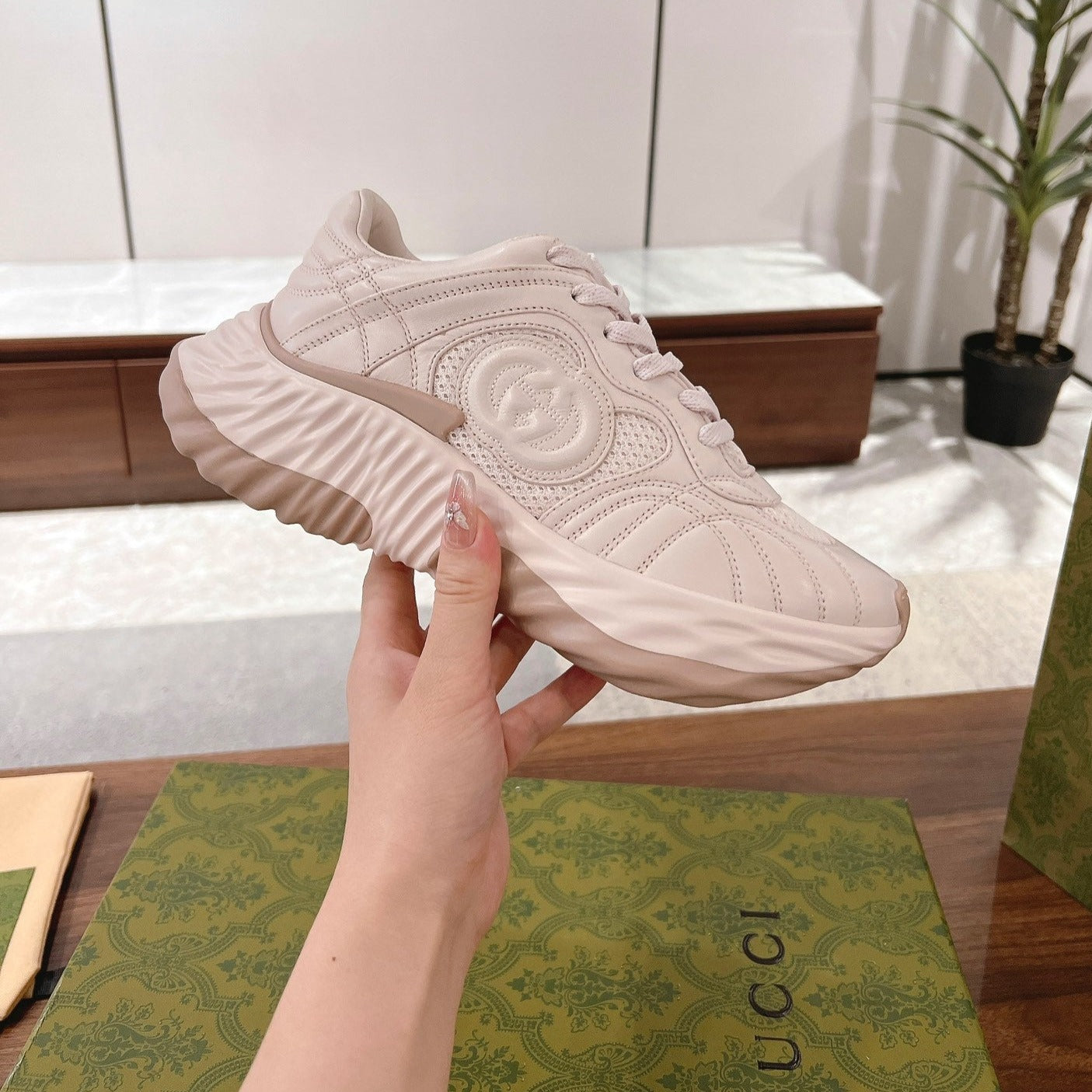 GG RIPPLE SNEAKER JASmine cream