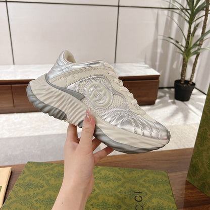GG RIPPLE SNEAKER Cream SILVER