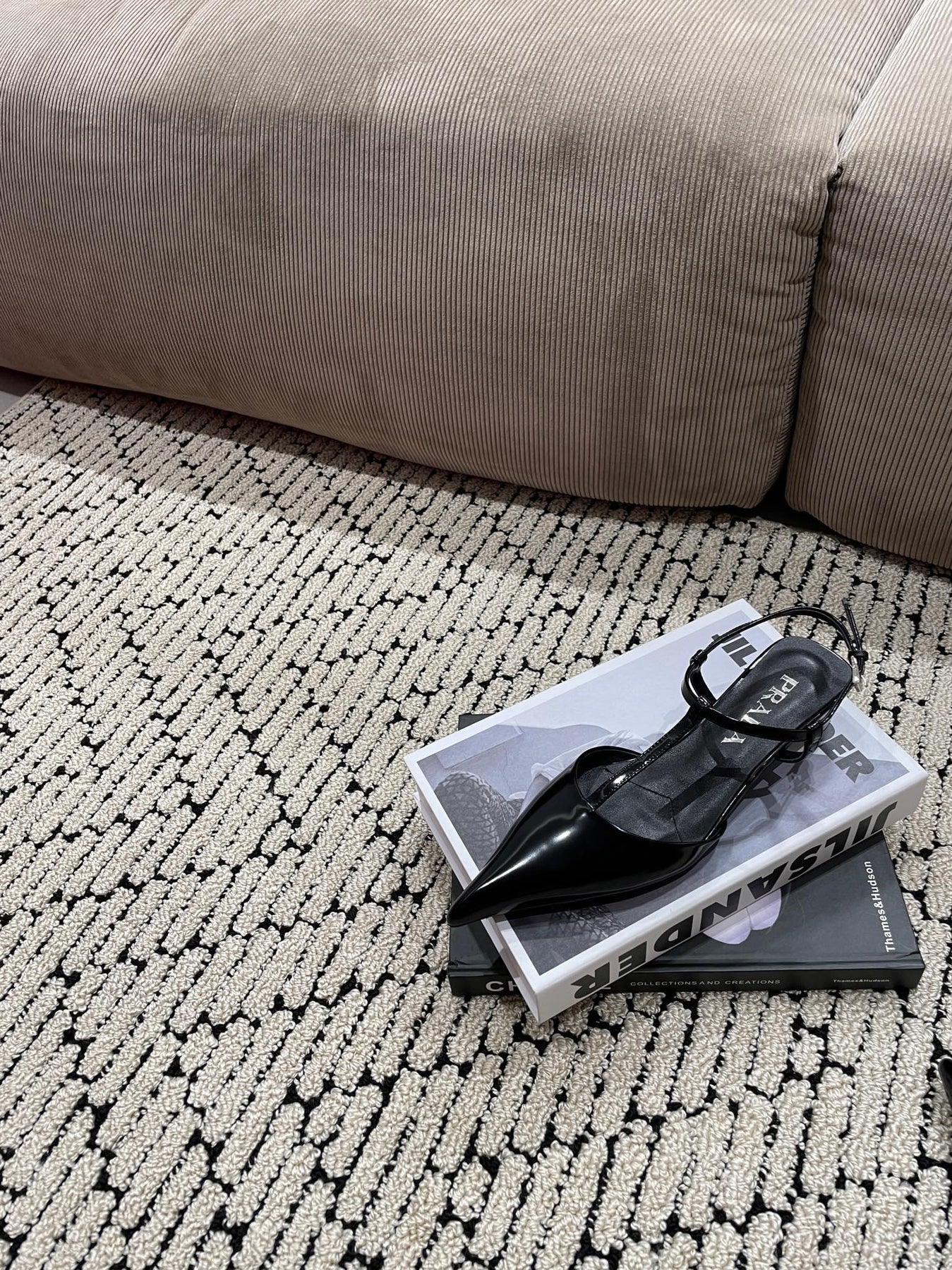 PRA PATENT LEATHER SLINGBACK PUMPS BLACK