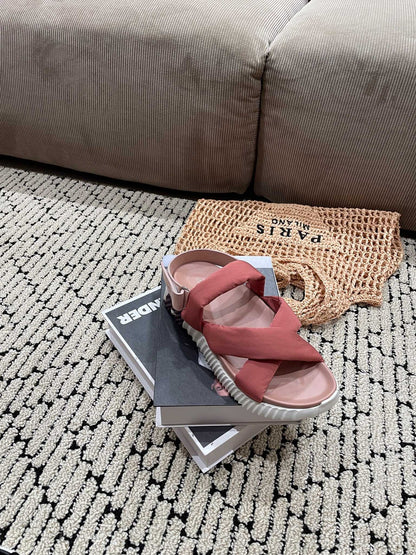 ELECTRIC SANDAL ROUGE CALFSKIN