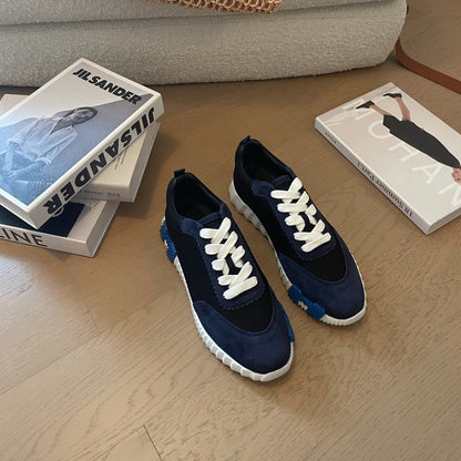 BOUNCING SNEAKERS BLACK MIX CHARCOAL BLUE CALFSKIN