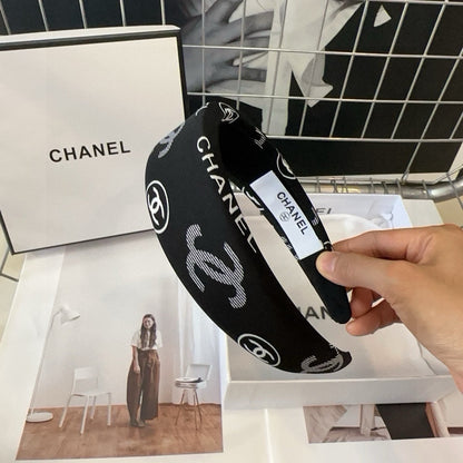 BLACK MONOGRAM FABRIC HAIRBAND 432882