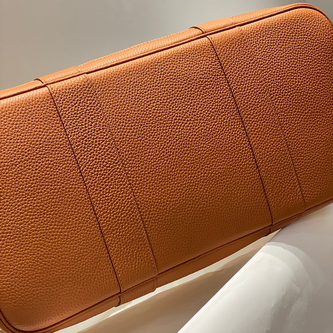 GARDEN PARTY 36 IN MULTICOLOR TOILE H CANVAS GOLD CALFSKIN CIRCUS TYPOGRAPHY PRINT