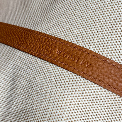 GARDEN PARTY 36 IN MULTICOLOR TOILE H CANVAS GOLD CALFSKIN CIRCUS TYPOGRAPHY PRINT