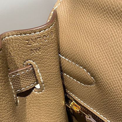KELLY 32CM IN ETOUPE EPSOM CALFSKIN GOLD HARDWARE