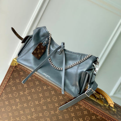 CARRYALL CARGO VIBE PM 33.5 IN GREY LAMBSKIN BROWN MONOGRAM TAG