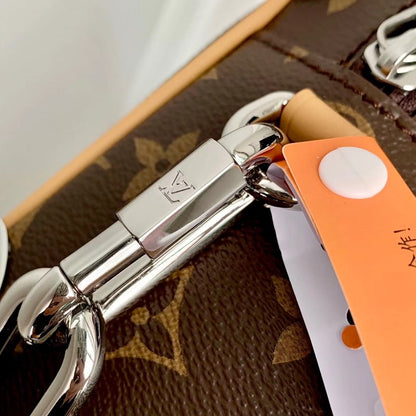 MINI SOFT TRUNK 18 IN BROWN MONOGRAM MACASSAR CANVAS