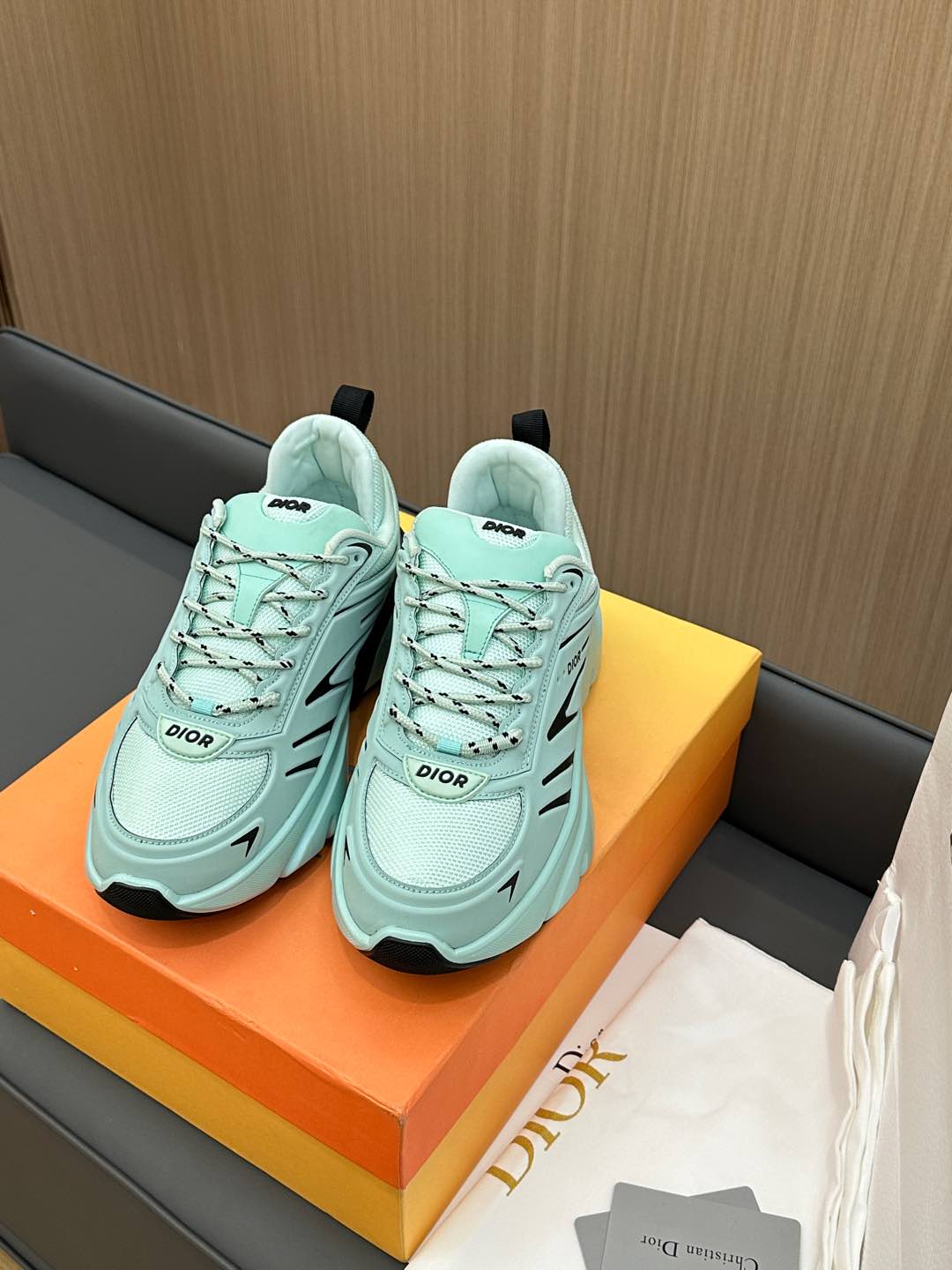 B44 BLADE SNEAKER AQUAMARINE BLUE TECHNICAL MESH AND TECHNICAL FABRIC