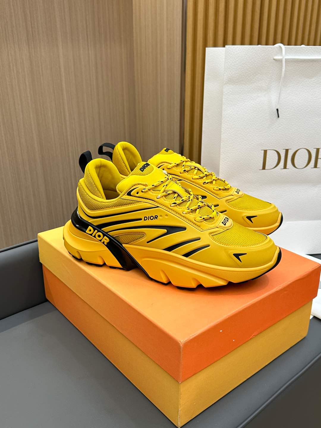 B44 BLADE SNEAKER CLASSIC YELLOW TECHNICAL MESH AND TECHNICAL FABRIC