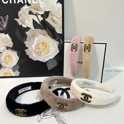 BLACK SHEARLING HEADBAND 151385