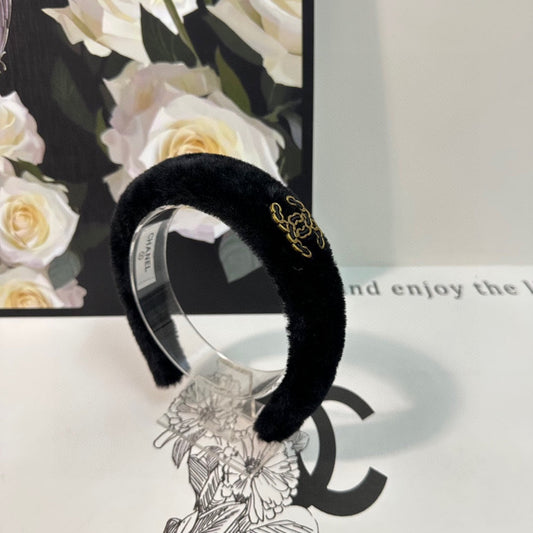 BLACK SHEARLING HEADBAND 151385