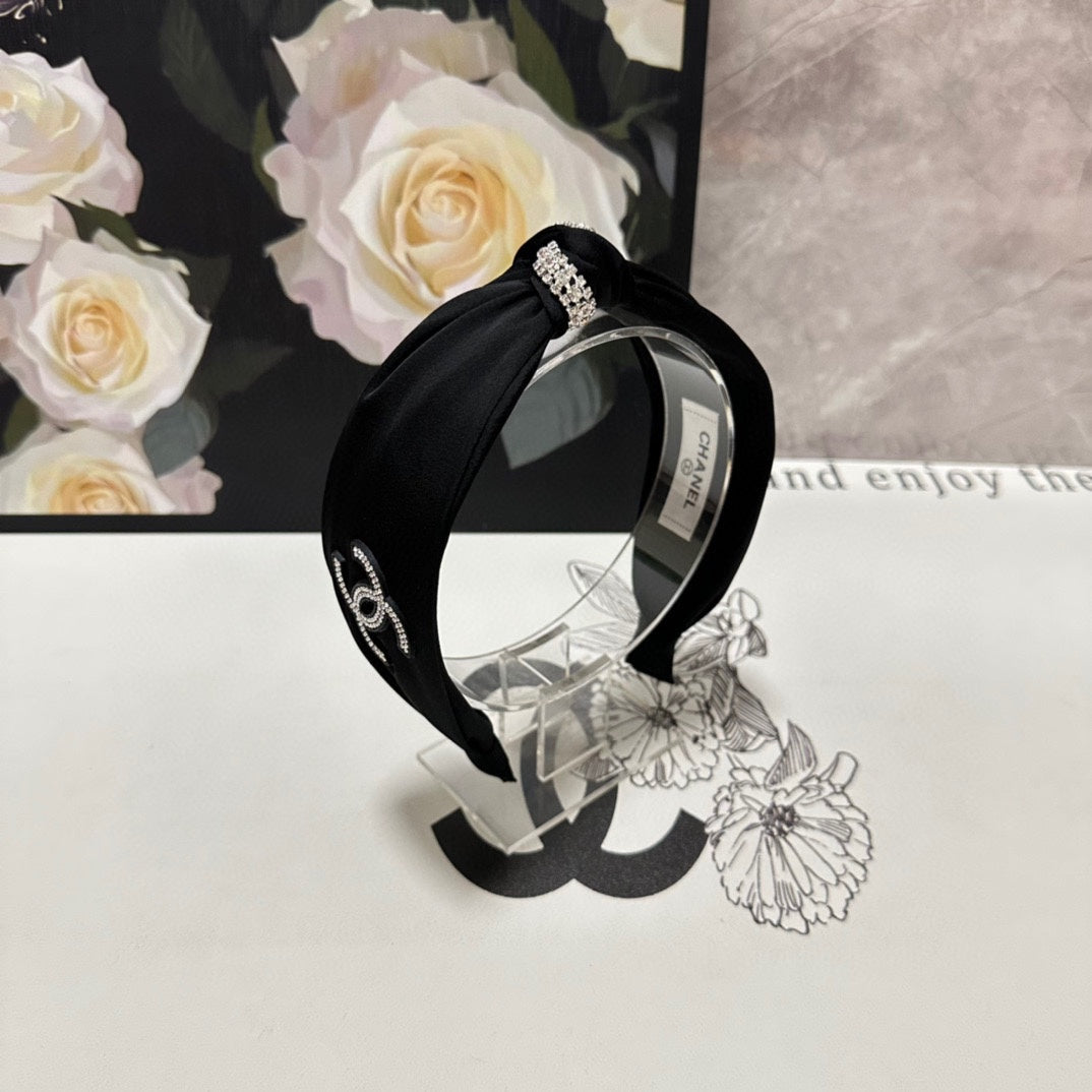 BLACK SILK HEADBAND 168592