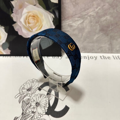 BLUE MONOGRAM CANVAS HAIRBAND 369306