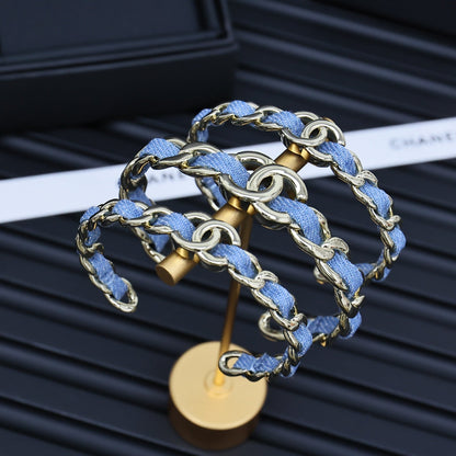 25P IN DENIM-THREADED CHAIN GOLD METAL BRACELET SET