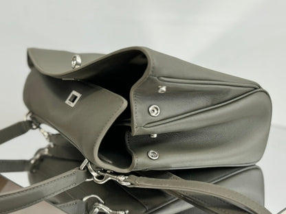 RODEO SMALL BAG 29 IN KHAKI GREEN SMOOTH CALFSKIN SILVER HARDWARE