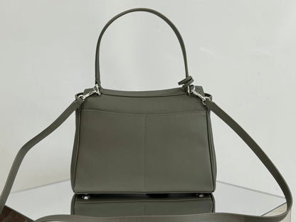 RODEO SMALL BAG 29 IN KHAKI GREEN SMOOTH CALFSKIN SILVER HARDWARE