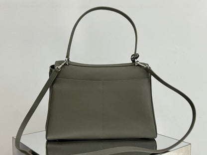 RODEO MEDIUM BAG 35 IN KHAKI GREEN SMOOTH CALFSKIN SILVER HARDWARE