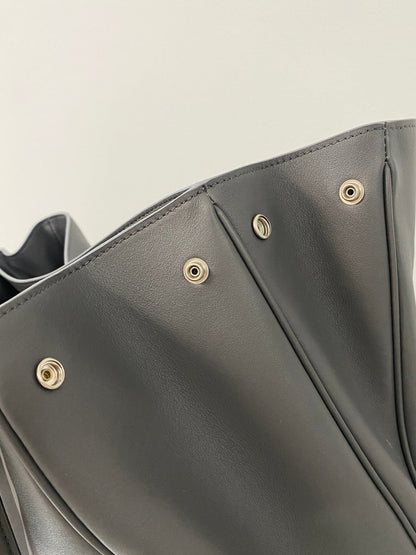 RODEO LARGE BAG 40 IN GREY SMOOTH CALFSKIN SILVER HARDWARE