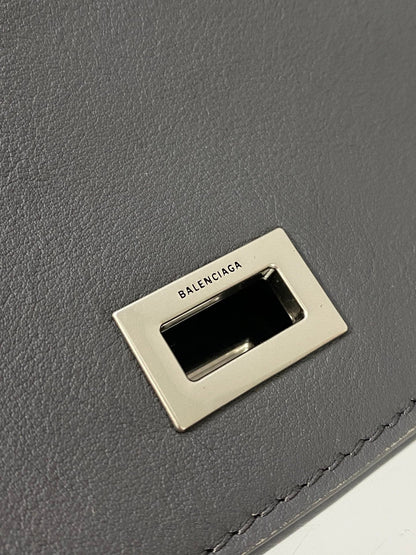 RODEO LARGE BAG 40 IN GREY SMOOTH CALFSKIN SILVER HARDWARE