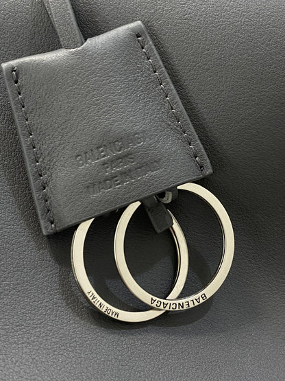 RODEO MEDIUM BAG 35 IN GREY SMOOTH CALFSKIN SILVER HARDWARE