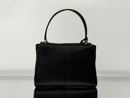 RODEO MINI BAG 22 IN BLACK SMOOTH CALFSKIN SILVER HARDWARE