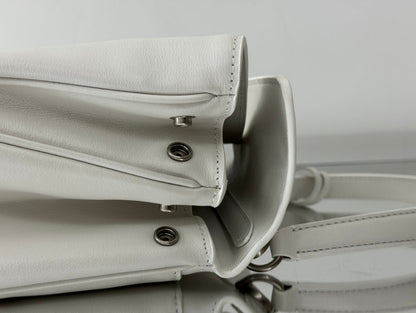 RODEO SMALL BAG 29 IN WHITE SMOOTH CALFSKIN SILVER HARDWARE