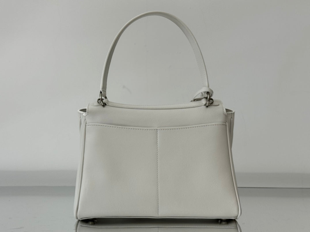 RODEO SMALL BAG 29 IN WHITE SMOOTH CALFSKIN SILVER HARDWARE