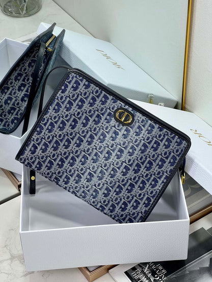 BOOK TOTE 26 IN BLUE MONOGRAM OBLIQUE JACQUARD