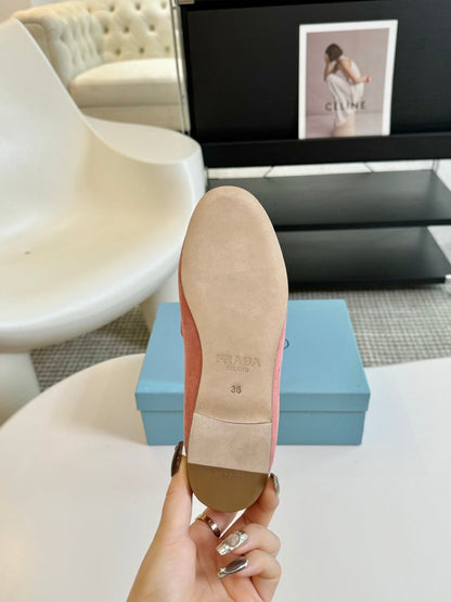 PRA SUEDE LOAFERS ROSE CALFSKIN