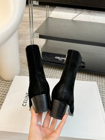 ANKLE BOOTS 45 MM IN BLACK SUEDE