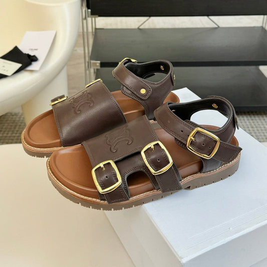 MINO SANDAL IN CHOCOLATE BROWN CALFSKIN