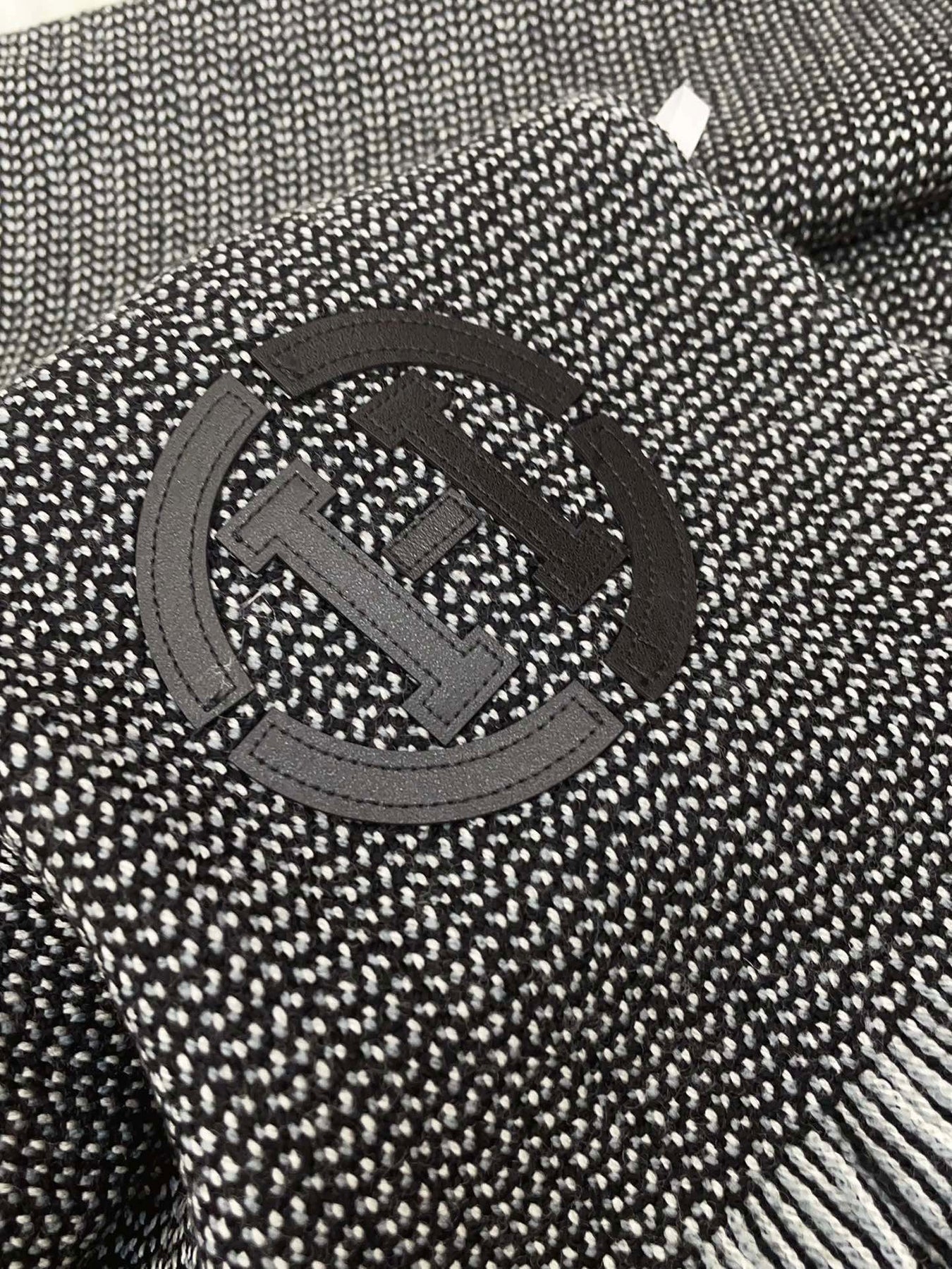 GRANITE MUFFLER 180 CM SCARF IN MARINE MIX BLEU MOYEN CASHMERE