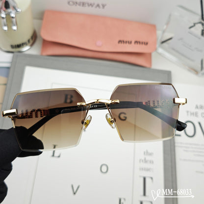 LOGO SQUARE SUNGLASSES 68033 IN METAL