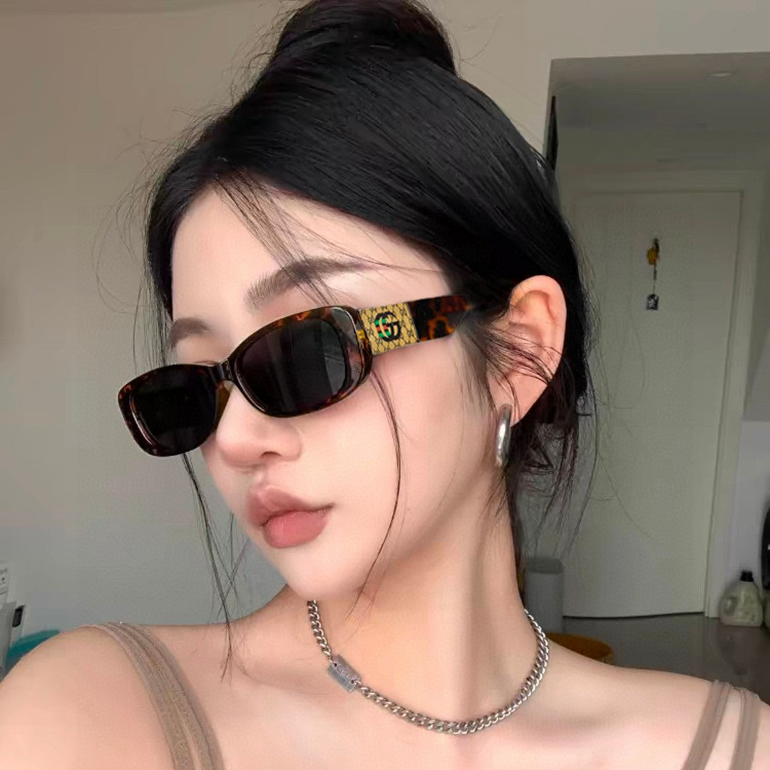 RECTANGULAR FRAME SUNGLASSES 58006 IN ACETATE