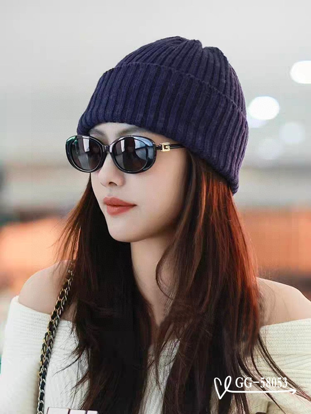 OVAL FRAME SUNGLASSES 58053 IN ACETATE