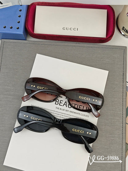 OVAL FRAME SUNGLASSES 59886 IN ACETATE