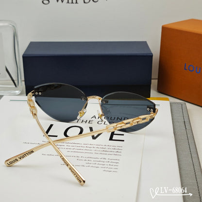 CHAIN CAT EYE SUNGLASSES 68064 IN METAL