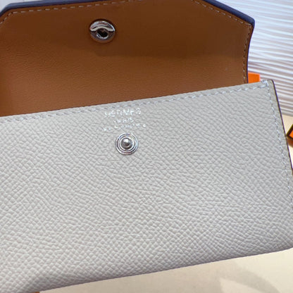 HM KELLY WHITE POCKET 18MM BELT LEATHER SILVER HARDWARE