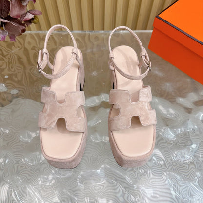 JAM 30 SANDAL IN BABY PINK VELVET