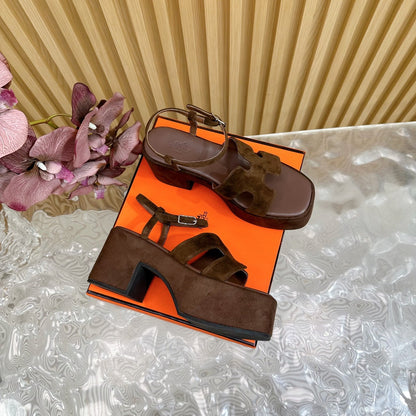 JAM 30 SANDAL IN CHOCOLATE BROWN VELVET