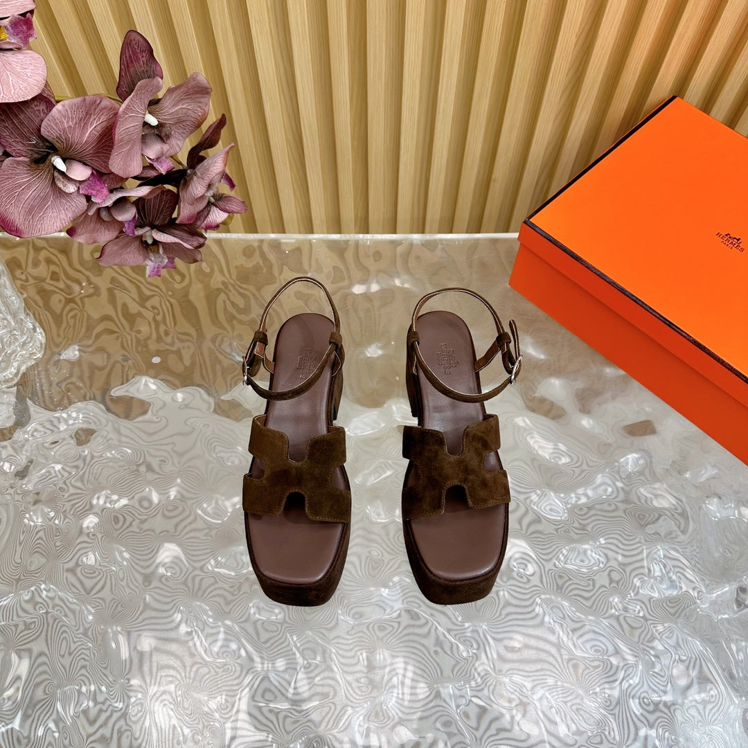 JAM 30 SANDAL IN CHOCOLATE BROWN VELVET