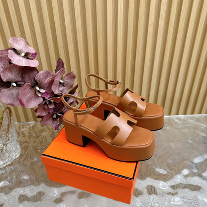 JAM 30 SANDAL IN BRONZE BROWN CALFSKIN