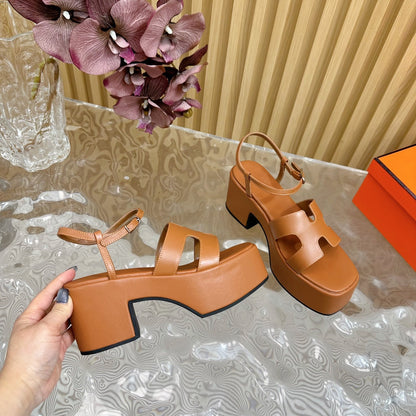 JAM 30 SANDAL IN BRONZE BROWN CALFSKIN