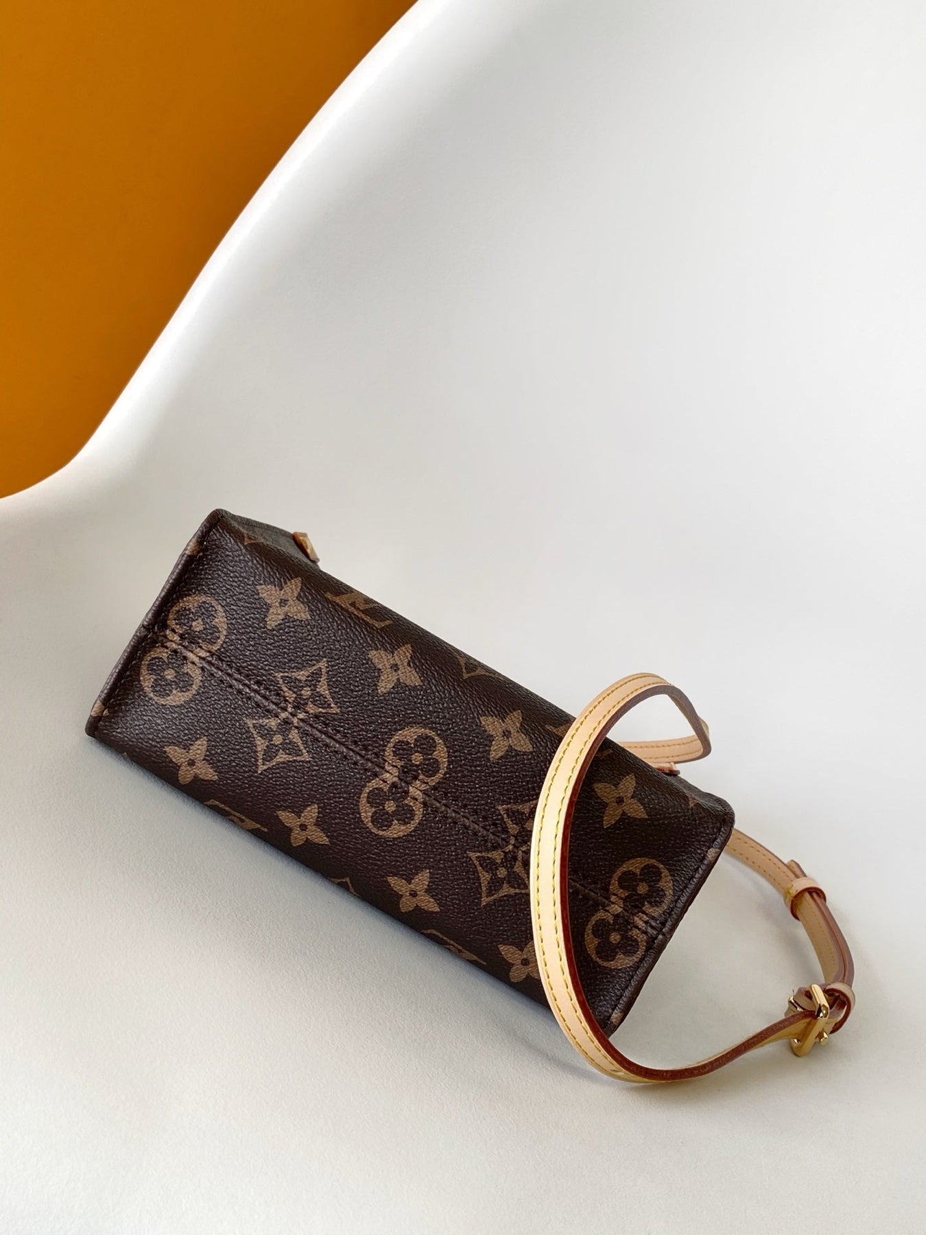 PANDA ONTHEGO BAG 18 IN BROWN MONOGRAM COATED CANVAS